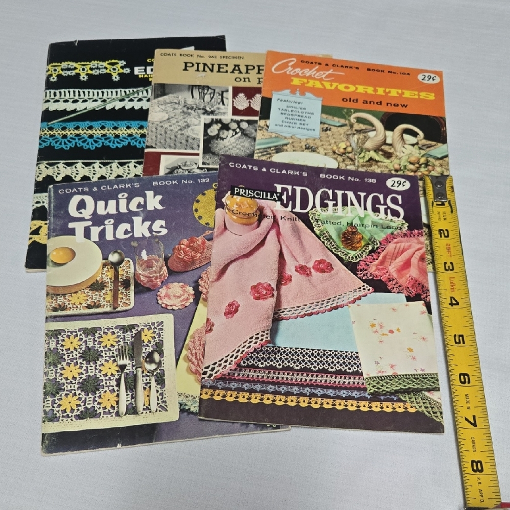 Vintage Crochet Pattern Book Set
